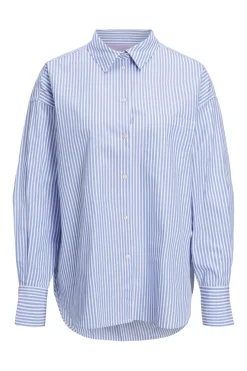 Online Jjxx Jxjamie Ls Relaxed Poplin Shirt 4101689 Navy Blazer Stripes
