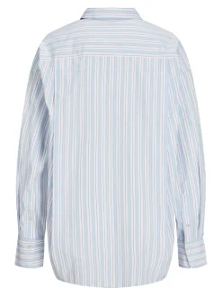 Sale Jjxx Jxjamie Ls Relaxed Poplin Shirt 4706947 Cashmere Blue Ea W. Red
