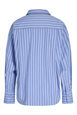 Sale Jjxx Jxjamie Ls Relaxed Poplin Shirt 4903188 Vista Blue Cabernet