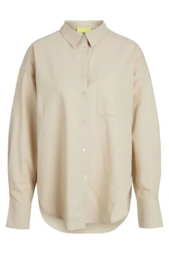 New Jjxx Jxjamie Ls Rlx Linen Blend Shirt Sn 4388900 Cement