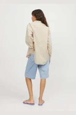 New Jjxx Jxjamie Ls Rlx Linen Blend Shirt Sn 4388900 Cement