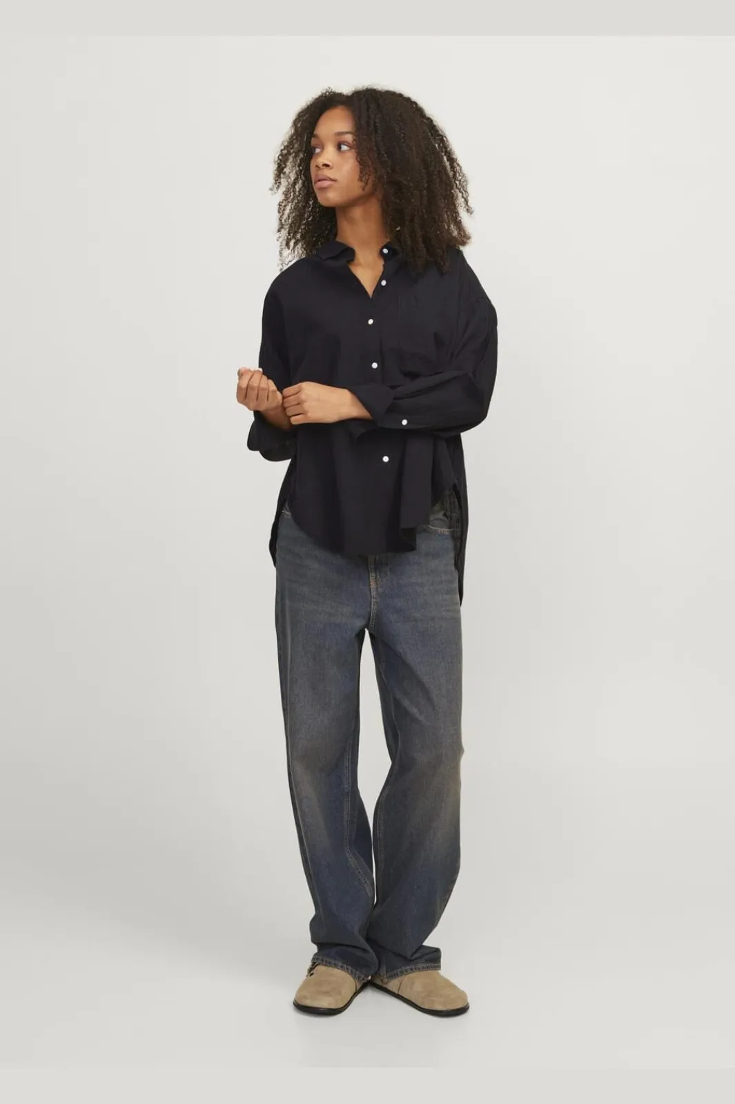 Jjxx Jxjamie Ls Rlx Linen Blend Shirt Sn 4493799 Black