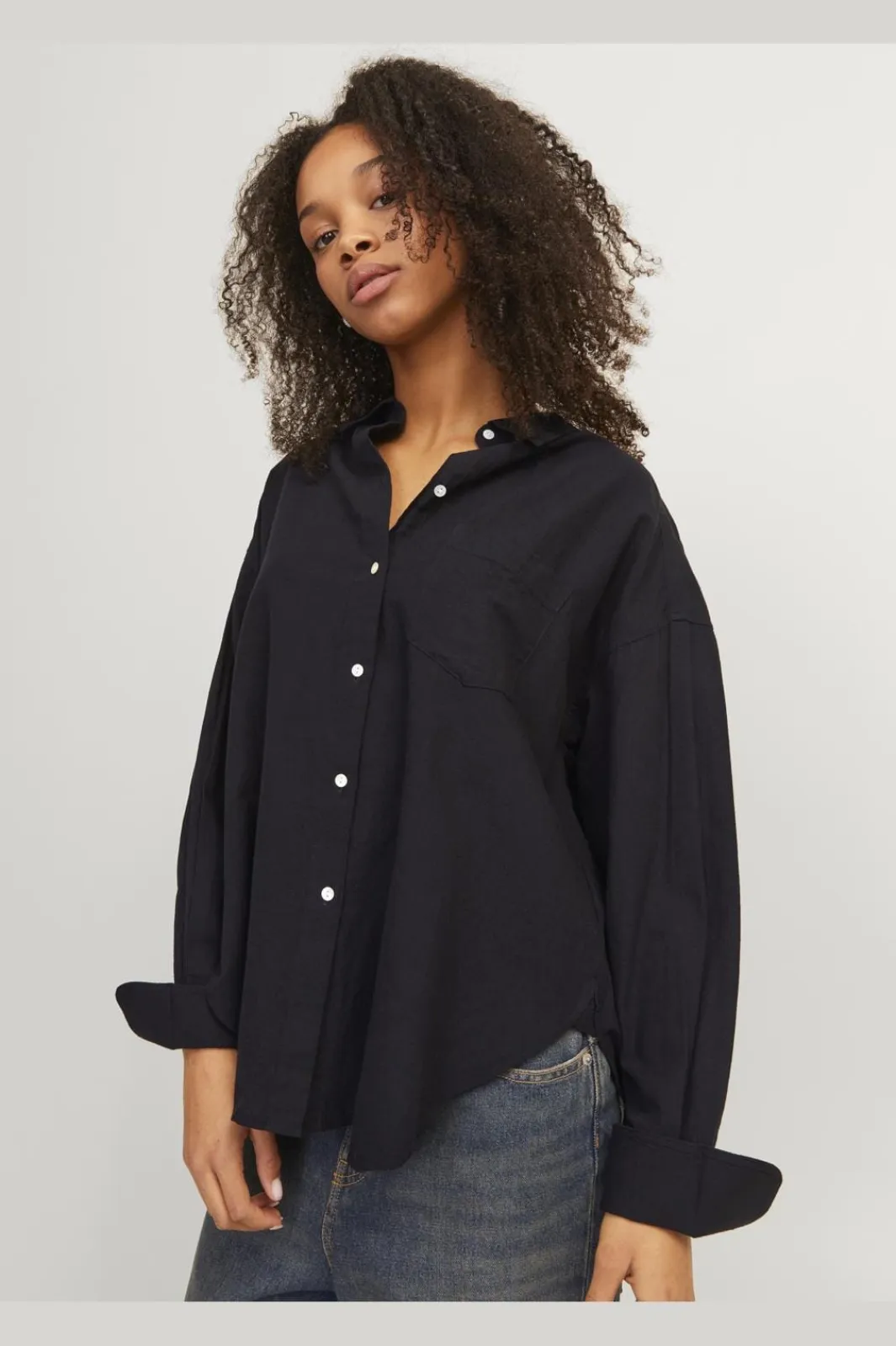 Jjxx Jxjamie Ls Rlx Linen Blend Shirt Sn 4493799 Black