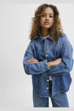 Hot Jjxx Jxjamila Ls Denim Overshirt R282 Ln 4825649 Medium Blue Denim