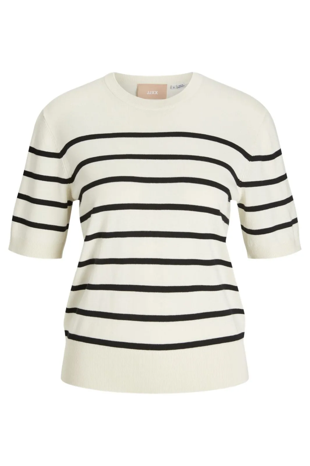 Discount Jjxx Jxlayla Comfy Ss Knit 4550749 Vanilla Ice /Black