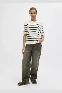Discount Jjxx Jxlayla Comfy Ss Knit 4550749 Vanilla Ice /Black