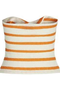 Hot Jjxx Jxlinnea Bandeau Twist Top 4759377 Persimmon Orange Vanilla Ice
