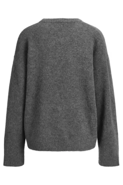 New Jjxx Jxmatilda Wool Blend Crew Neck Knit 4895574 Dark Grey Melange