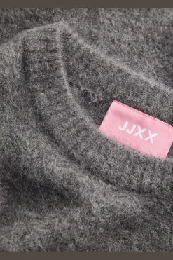 New Jjxx Jxmatilda Wool Blend Crew Neck Knit 4895574 Dark Grey Melange