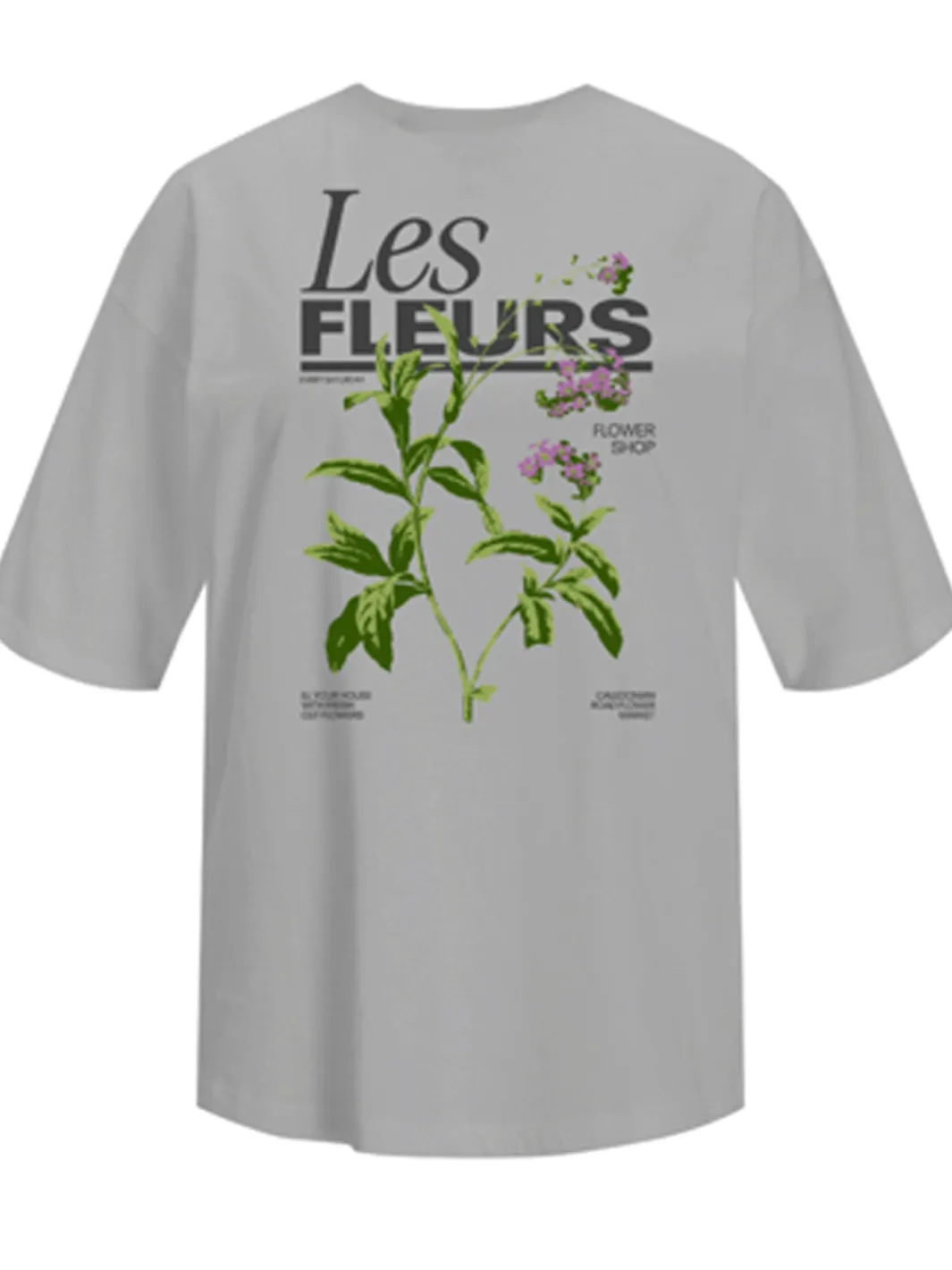 Jjxx Jxmillow Loose Ss Tee 4810440 Ultimate Grey Les Fleurs