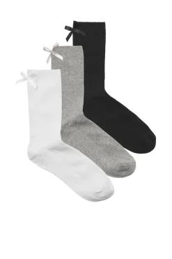 Outlet Jjxx Jxmimi 3-Pack Basic Ribbon Sock Acc 4896967 Black W. White & Dgm