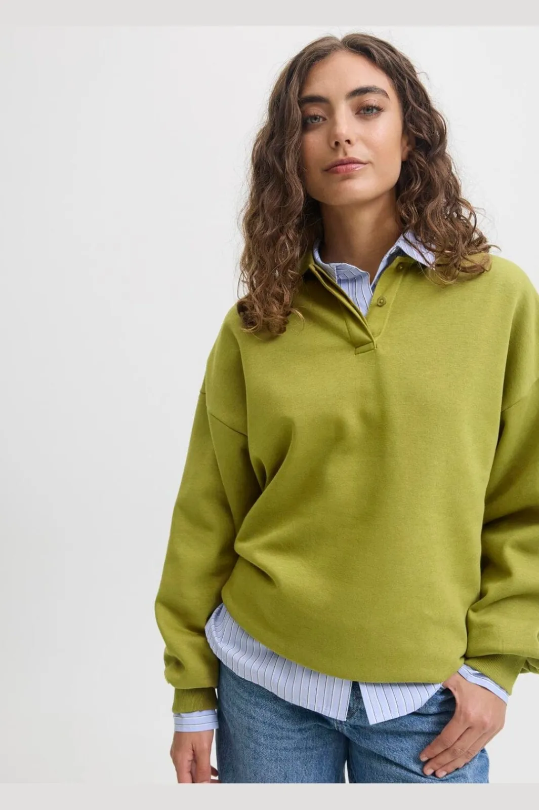 Jjxx Jxpaloma Loose Ls Polo Swt Ln 5007685 Green Moss