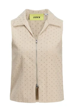 Online Jjxx Jxselma Broderie Anglaise Zip Top 4765359 Fog