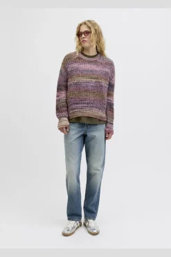 Jjxx Jxsimone Space Dye Crew Neck Knit Sn 4809111 Cabernet /Multi Space Dye