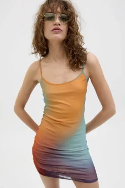 Discount Jjxx Jxstella Mesh Singlet Mini Dress 4765365 Morning Glory Colorful Blur