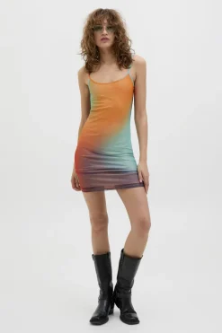 Discount Jjxx Jxstella Mesh Singlet Mini Dress 4765365 Morning Glory Colorful Blur