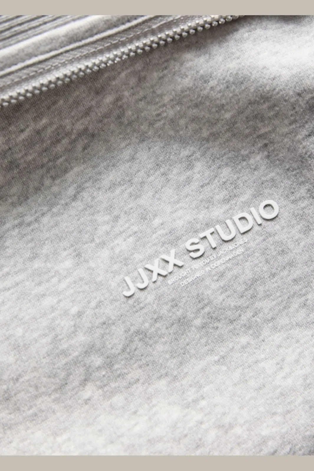 Discount Jjxx Jxstudio Vesterbro Flat Knit Zip Swt Sn 5000235 Light Grey Melange Bright White Jjxx Studio