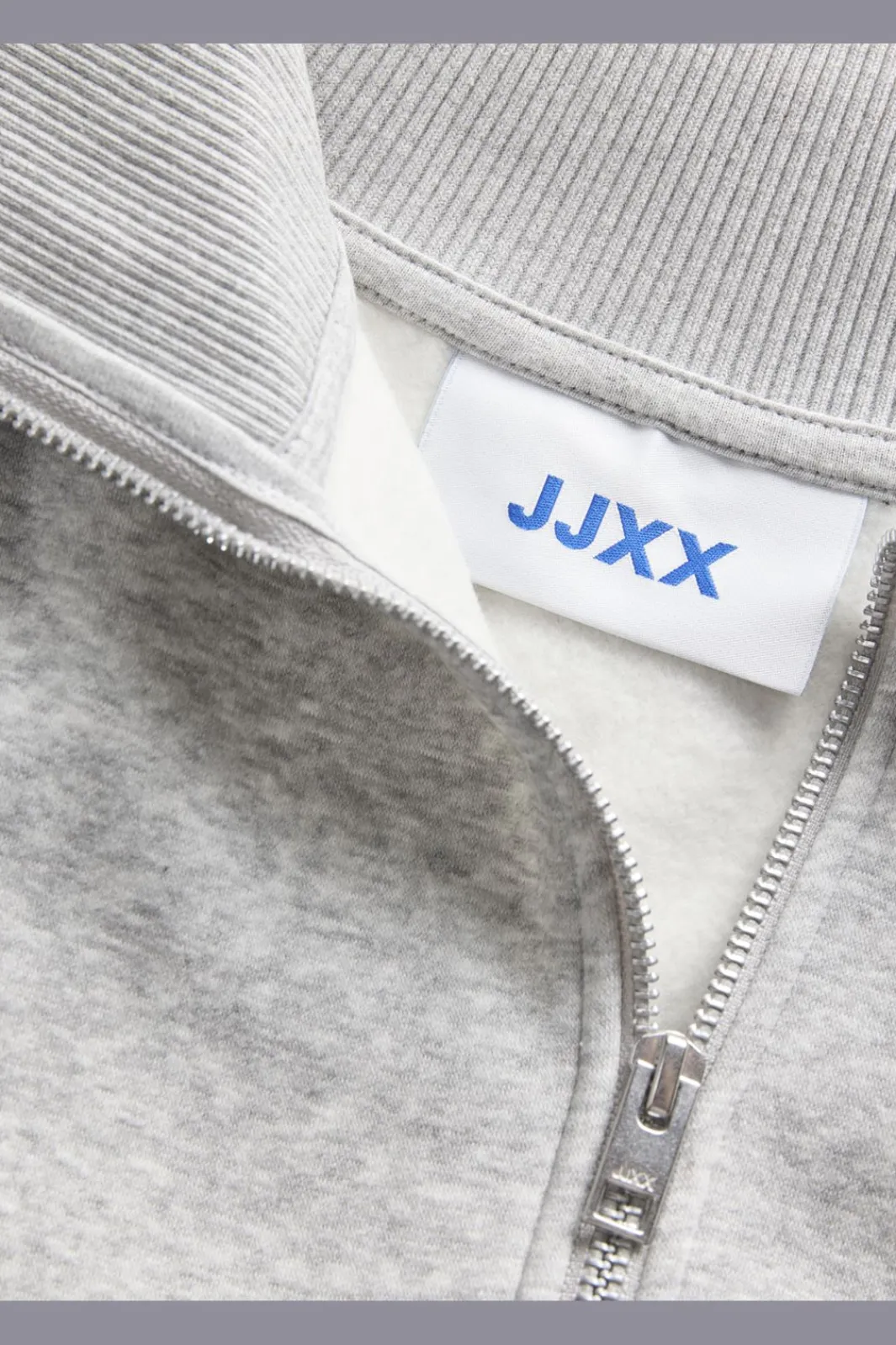 Discount Jjxx Jxstudio Vesterbro Flat Knit Zip Swt Sn 5000235 Light Grey Melange Bright White Jjxx Studio