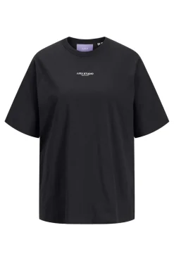 Online Jjxx Jxstudio Vesterbro Loose Tee 4846025 Black Bright White Jjxx Logo
