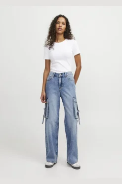 Hot Jjxx Jxtokyo Wide Cargo Jeans 4634493 Light Blue Denim