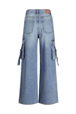 Hot Jjxx Jxtokyo Wide Cargo Jeans 4634493 Light Blue Denim