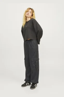 Clearance Jjxx Jxyoko Melange Cosy Cargo Pant 4537052 Dark Grey Melange