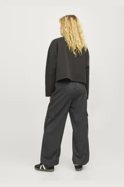 Clearance Jjxx Jxyoko Melange Cosy Cargo Pant 4537052 Dark Grey Melange