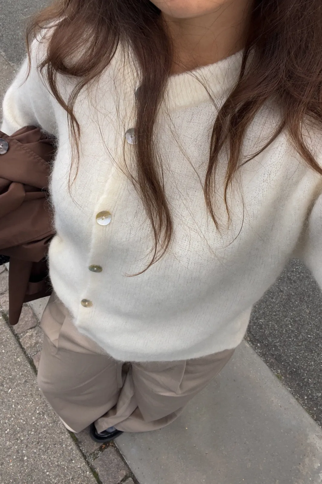 Clearance Noella Kae Knit Cardigan 1206 Oyster