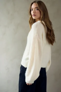 Clearance Noella Kae Knit Cardigan 1206 Oyster