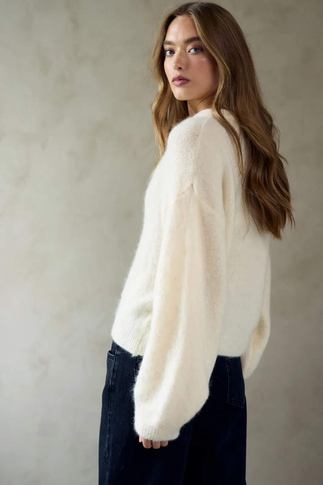 Clearance Noella Kae Knit Cardigan 1206 Oyster