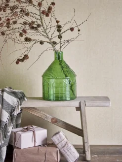 New Bloomingville Kamila Vase, Grøn, Genanvendt Glas