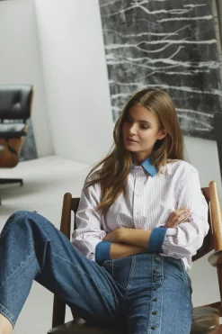Hot Co´Couture Karinacc Stripe Mix Shirt 45006 43