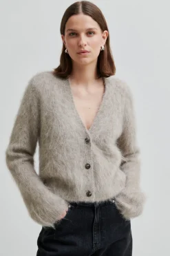 New Second Female Karla Knit Cardigan 60286 1043 Pumice Stone