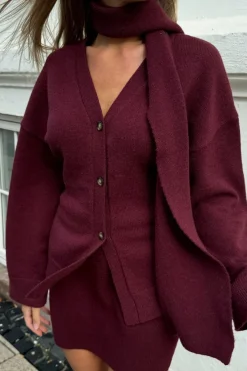 Hot BYIC Karmaic Fitted Cardigan H095-3 bordeaux Bordeaux