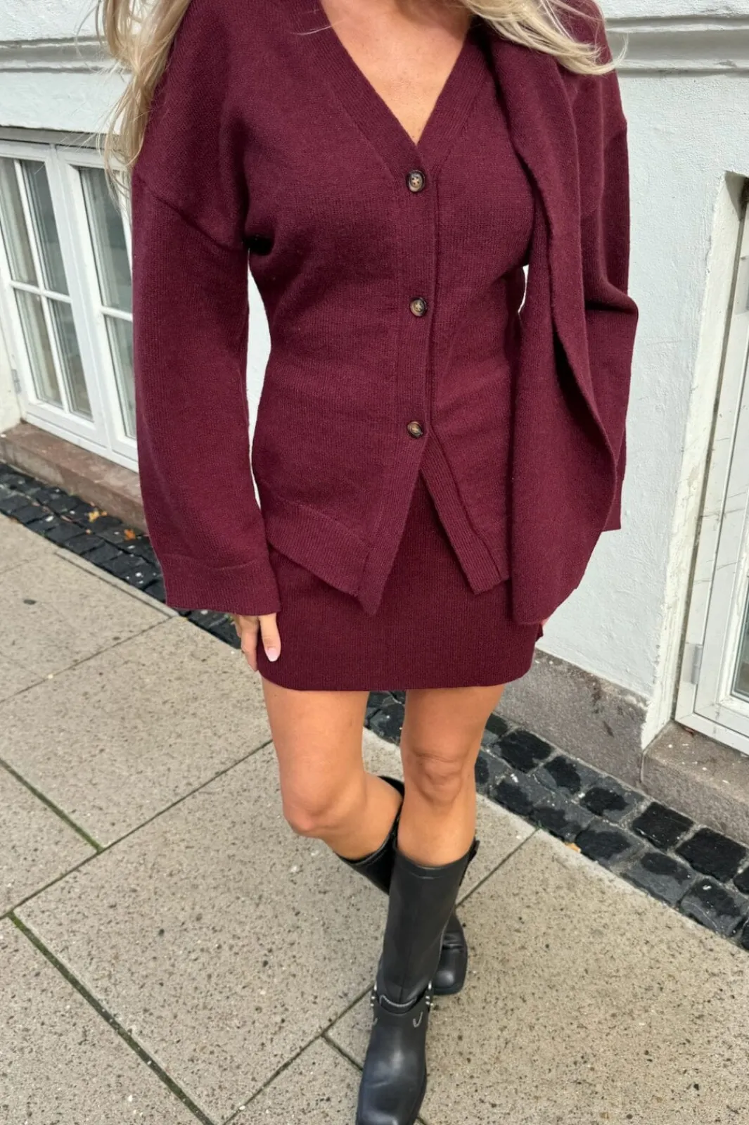 Hot BYIC Karmaic Fitted Cardigan H095-3 bordeaux Bordeaux
