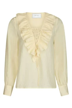 Clearance Neo Noir Katarina Crepe Ruffle Blouse 166497 191