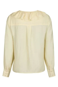 Clearance Neo Noir Katarina Crepe Ruffle Blouse 166497 191