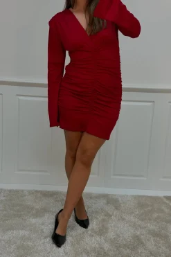 Clearance A-bee Katia dress Burgundy
