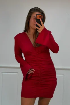 Clearance A-bee Katia dress Burgundy