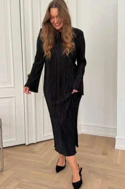 Online BYIC Kellyic Long Plissé Dress A23287 Black