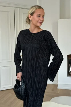 Online BYIC Kellyic Long Plissé Dress A23287 Black