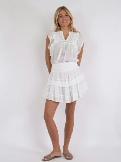 Sale Neo Noir Kenia S Voile Skirt White