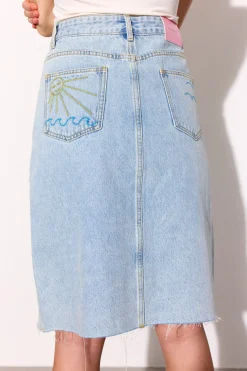 Outlet Hunkøn Kenna Denim Skirt 26021 Light Denim
