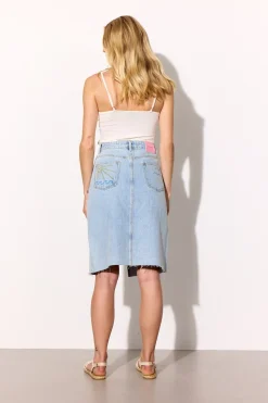 Outlet Hunkøn Kenna Denim Skirt 26021 Light Denim