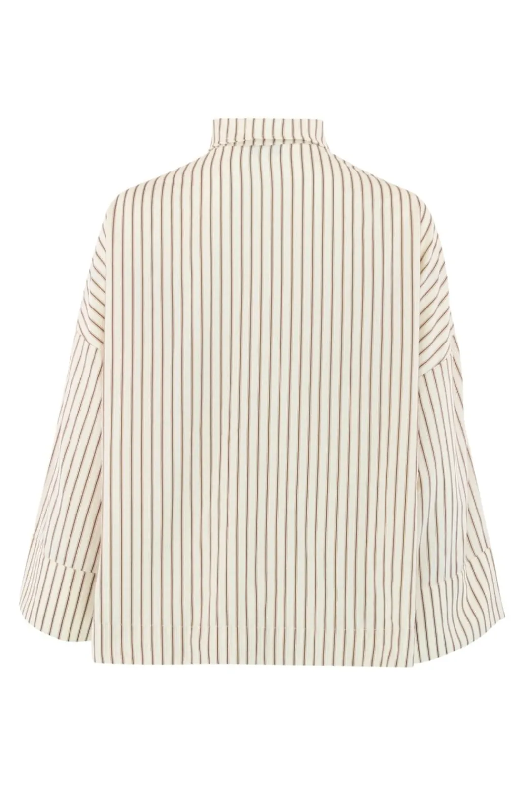 Outlet Continue Klara L/S Brown Stripe 14986 Brown Stripe Gold Buttons.