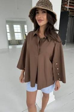 Outlet Continue Klara Shirt 15039 Brown