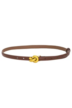 Online Plissé Copenhagen Knot Belt Dark Brown