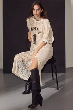 New Haute L'Amitié Lace Football Dress HL10024 Pearl