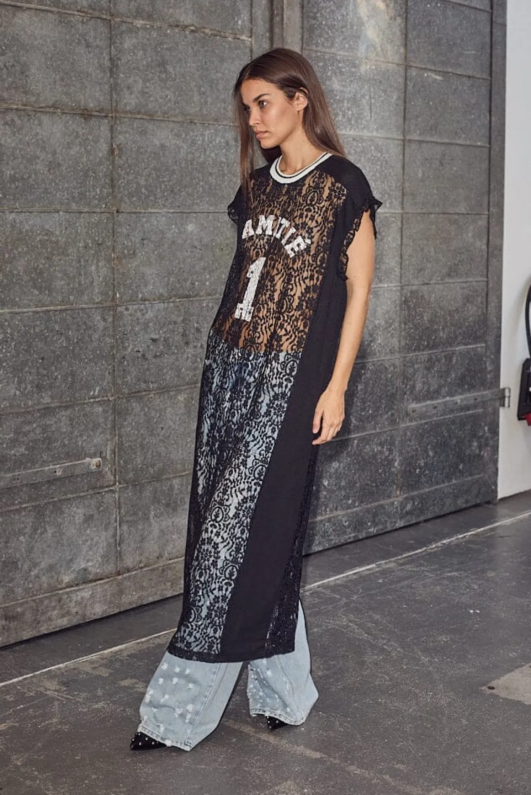 Haute L'Amitié Lace Football Frill Dress HL10132 Black