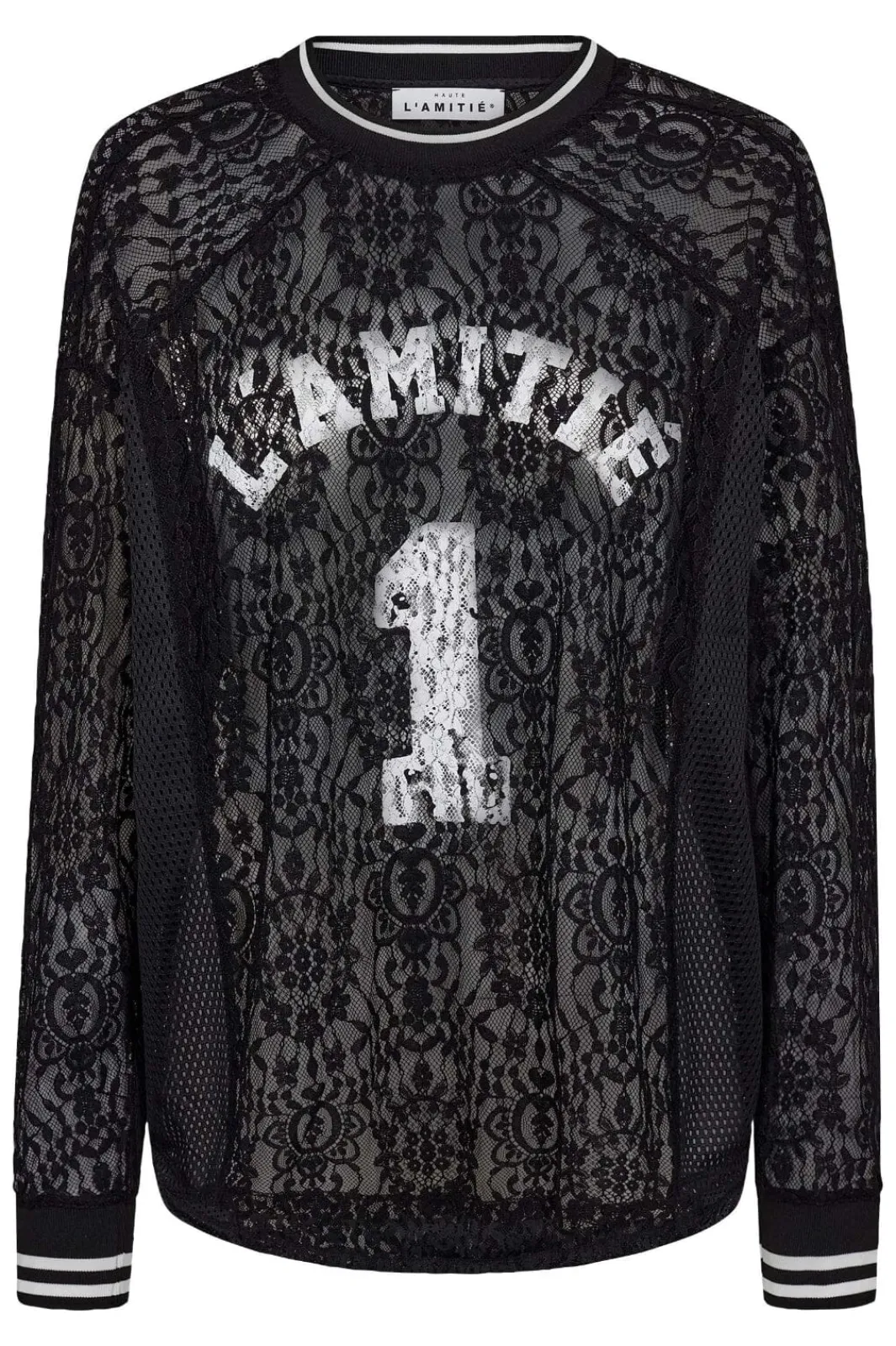 Outlet Haute L'Amitié Lace Ls Football Blouse HL10471 Black
